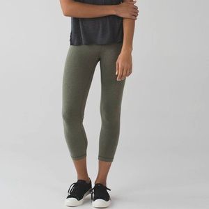 Lululemon Wunder Under Crop High Rise Light Green